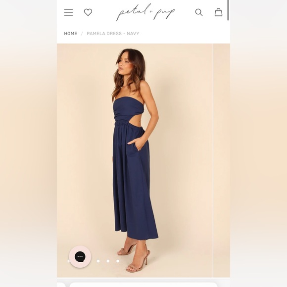 NWT navy strapless Petal and Pup dress - Picture 3 of 10